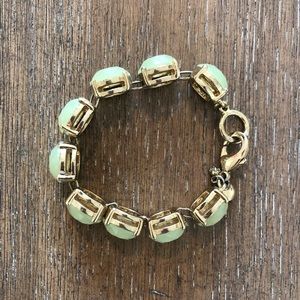 J. Crew Translucent Stone Bracelet in Mint